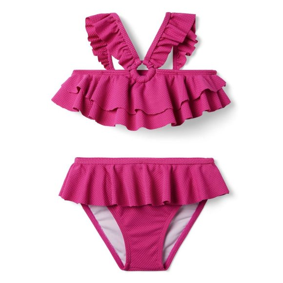 Janie and JackRUFFLE RING HALTER 2-PIECE SWIMSUIT